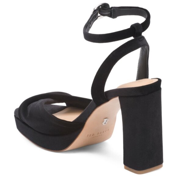 TED BAKER Maddy Ruche Open Toe Heels - Picture 2 of 3